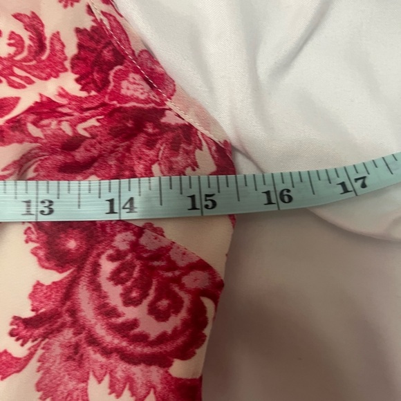 Entro Pink Faux Tie Shoulder Ruffle Tiered Maxi Dress Size Small - Picture 9 of 10